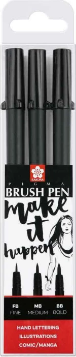 Talens Pigma Brush Σετ 3 Τεμ.Brush Pen Fb, Μβ, Ββ