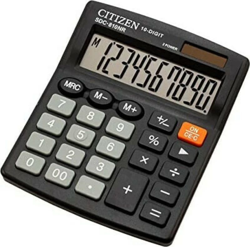 Citizen Αριθμομηχανή Απλή SDC-810NR 10 Ψηφίων σε Μαύρο Χρώμα