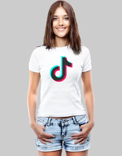 TIK TOK w T-shirt - WHITE