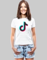 TIK TOK w T-shirt - WHITE