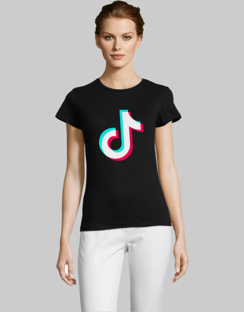 TIK TOK w T-shirt - WHITE