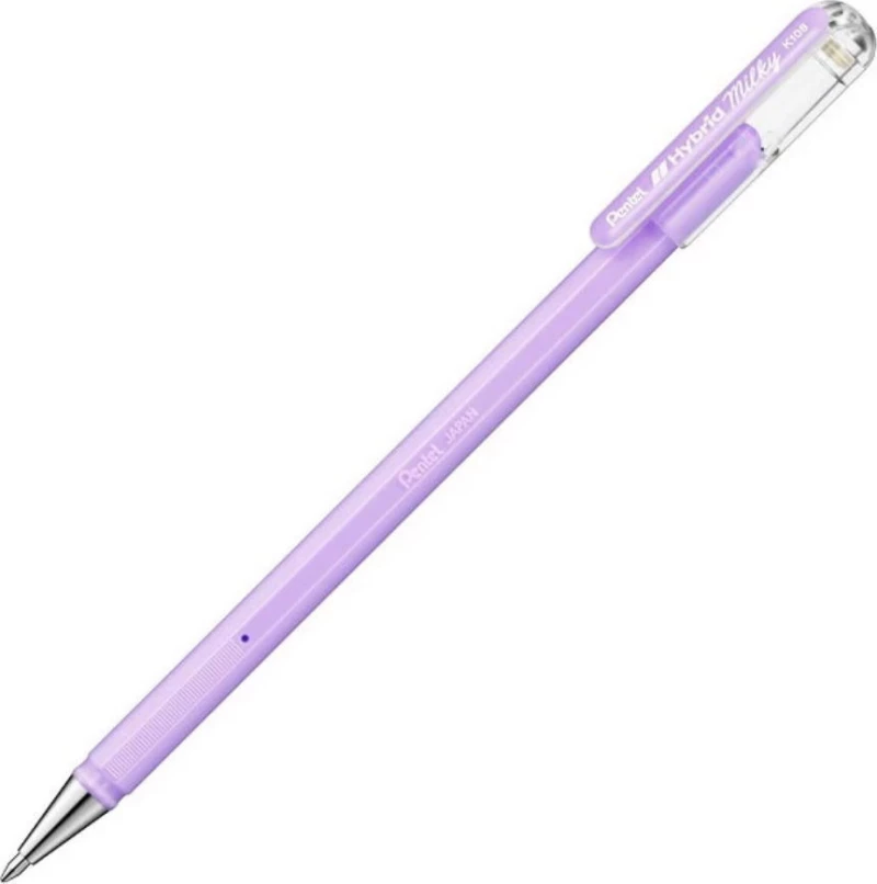 Pentel Στυλό Gel 0.8mm με Μωβ Mελάνι Hybrid Milky Pastel Violet