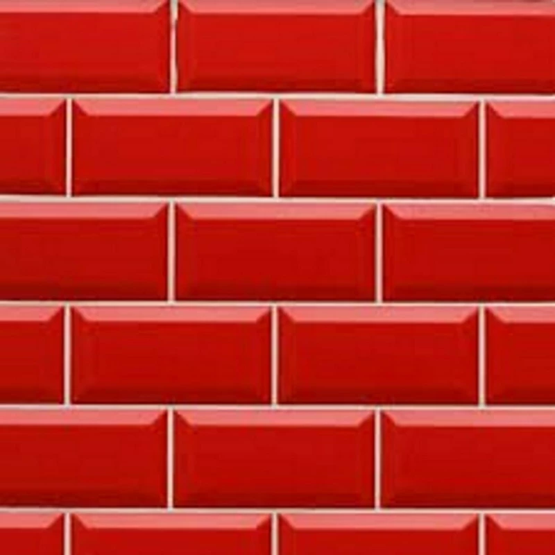Karag Metro Bizoute Red 10x20cm Τοίχου Κουζίνας / Μπάνιου