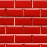 Karag Metro Bizoute Red 10x20cm Τοίχου Κουζίνας / Μπάνιου