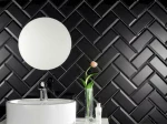Karag Metro Bizoute Black 10x20cm Τοίχου Κουζίνας / Μπάνιου