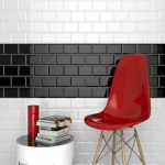 Karag Metro Bizoute Black 10x20cm Τοίχου Κουζίνας / Μπάνιου
