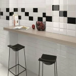 Karag Metro Bizoute Black 10x20cm Τοίχου Κουζίνας / Μπάνιου