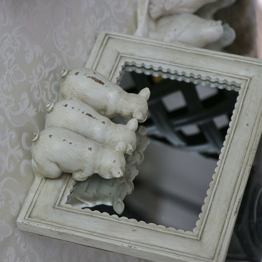 Espiel Διακοσμητικό Χώρου Καθρέφτης Γουρουνάκια Πολυρητίνης 21.7x16.3x4cm