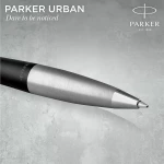 Parker Στυλό Ballpoint με Μπλε Mελάνι Urban Twist Muted Black C.C. Kugelschreiber Medium