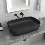 Karag LT 2143-PMB Επικαθήμενος Νιπτήρας Κεραμικός 60x39cm Μαύρος