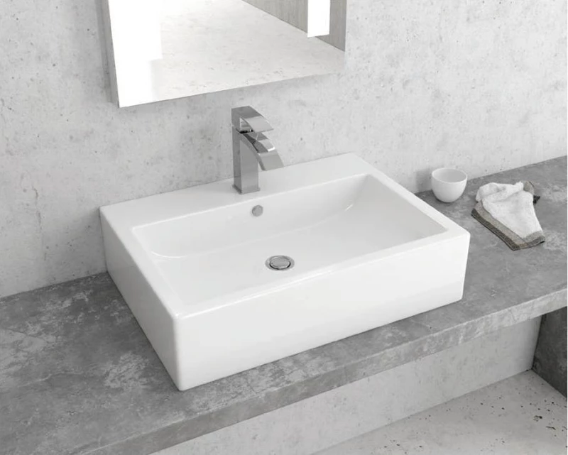 Karag LT2001 Επικαθήμενος Νιπτήρας Πορσελάνης 61x44cm Λευκός