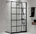 Devon Iwis Walk-In Διαχωριστικό Ντουζιέρας 67-69x200cm Black Matt