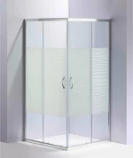 Gloria Ascot Καμπίνα Ντουζιέρας 80x80x180cm Stripes