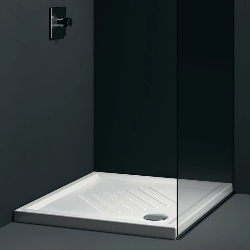 GSI Slim Ντουζιέρα 80x80cm Πορσελάνης