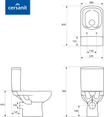 Cersanit Colour Λεκάνη Δαπέδου Soft Close με Καζανάκι