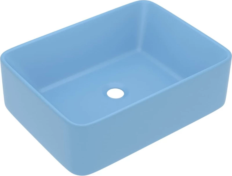 vidaXL 147044 Επικαθήμενος Νιπτήρας Κεραμικός 41x30cm Γαλάζιος