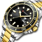Curren 8388 Ρολόι Μπαταρίας με Μεταλλικό Μπρασελέ Gold/Black
