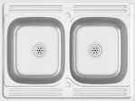 vidaXL 147235 Ένθετος Νεροχύτης 80x60cm Inox