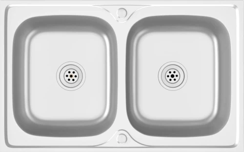 vidaXL 147234 Ένθετος Νεροχύτης 80x50cm Inox