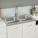 vidaXL 147234 Ένθετος Νεροχύτης 80x50cm Inox