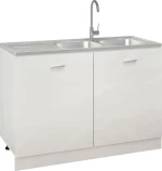 vidaXL 147239 Ένθετος Νεροχύτης 120x60cm Inox