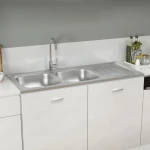 vidaXL 147239 Ένθετος Νεροχύτης 120x60cm Inox