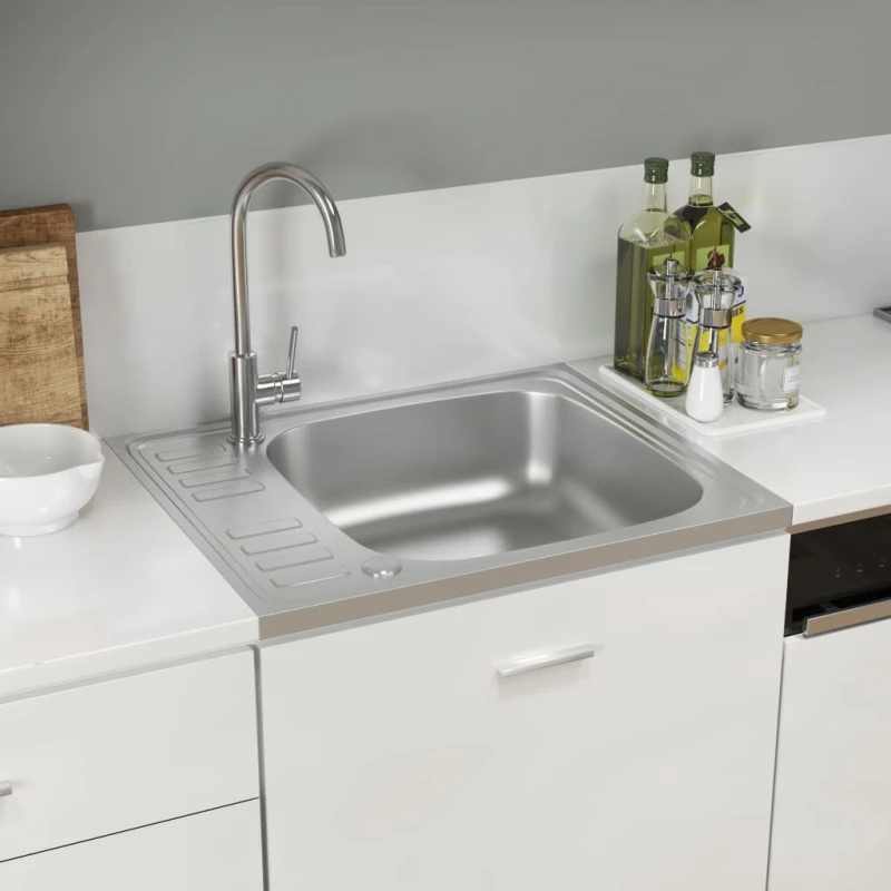 vidaXL 147230 Ένθετος Νεροχύτης 50x60cm Inox