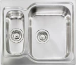 Sanitec Matico 11692 2VD Ένθετος Νεροχύτης 58x50cm Inox Σαγρέ