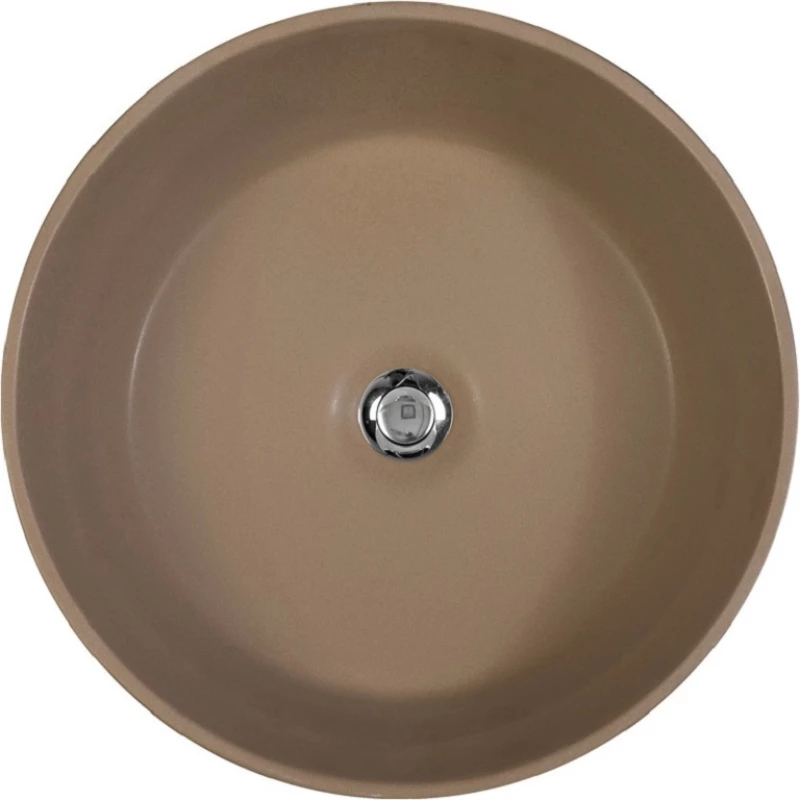 Adamidis Cupa X Επικαθήμενος Νιπτήρας Πορσελάνης 44x44cm Καφέ
