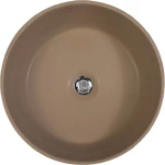 Adamidis Cupa X Επικαθήμενος Νιπτήρας Πορσελάνης 44x44cm Καφέ