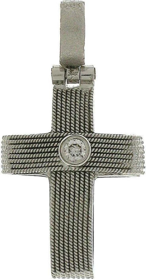BabyQ Λευκόχρυσος Σταυρός 18K