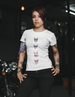 Skull Bubble w T-shirt - BLACK