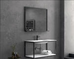 Karag New 100 Πάγκος με Νιπτήρα 100x46x50cm Μαύρος
