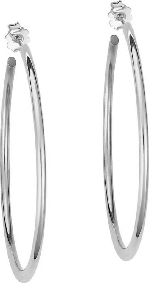 Σκουλαρίκια κρίκοι σε ασήμι 925 με επιπλατίνωμα / Διάμετρος 45,00 Mm / Πάχος 2,20 Mm / SK-KR1022-45-L1