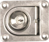 Κλειδαριά Ιnox χωνευτή με κλειδί 55x65mm