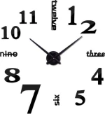 Ρολόι Τοίχου Mirror Numbers And Letters Do It Yourself Black Πλαστικό 120cm