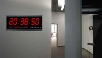 Ρολόι Τοίχου Πινακίδα LED Πλαστικό 46x22cm