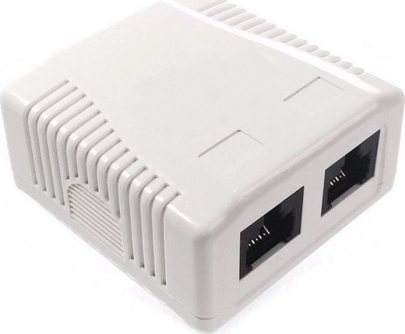 Act Πρίζα Αυτοκόλλητη Επιτοίχια 2Xrj45 Cat6A Stp Fa7004