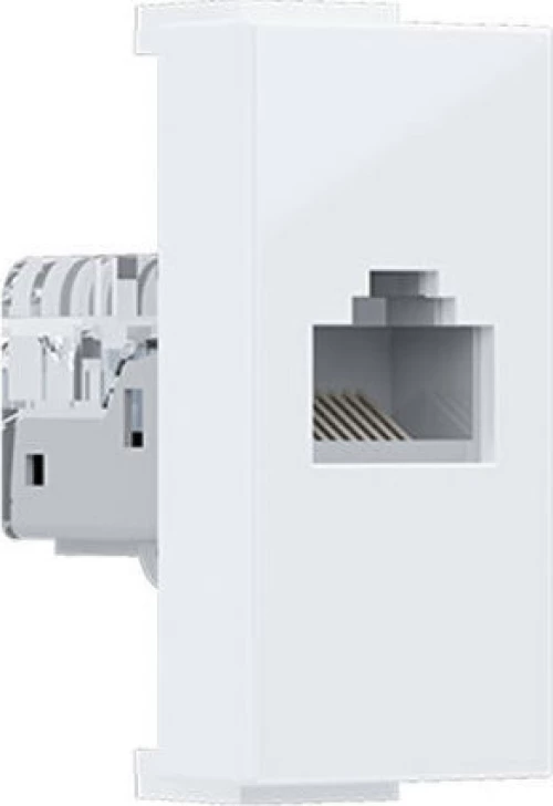 Elektromaterial Modys Πρίζα Δικτύου Χωρίς Θωράκιση Rj45 Cat.5E 1Σ Λευκή - 10101312431