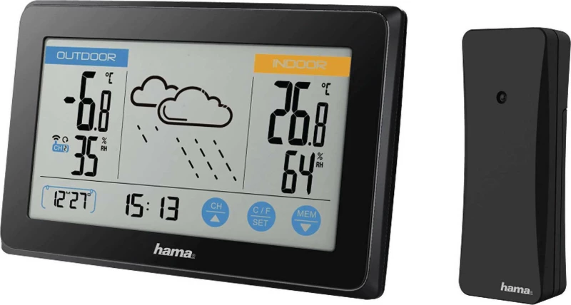HAMA Ασύρματος Μετεωρολογικός Σταθμός Weather Station Touch 186314