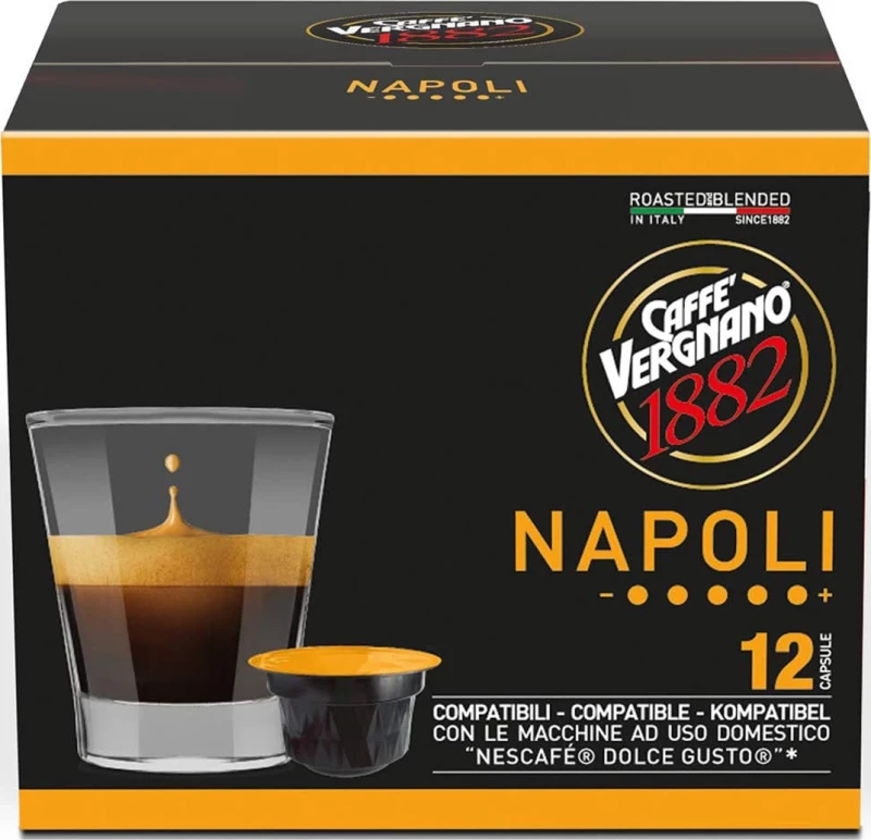Vergnano Κάψουλες Espresso Napoli Συμβατές με Μηχανή Dolce Gusto 12caps