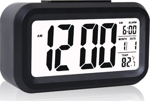 Ψηφιακό Ρολόι Επιτραπέζιο με Ξυπνητήρι Μαύρο