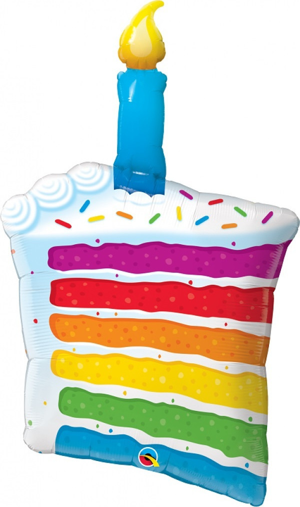 Rainbow Cake & Candle