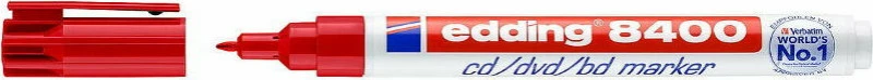 Edding 8400 Για CD/DVD 0.75mm Κόκκινο