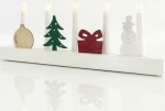 Κηροπήγιο με Χριστουγεννιάτικα Σχέδια 5 LED