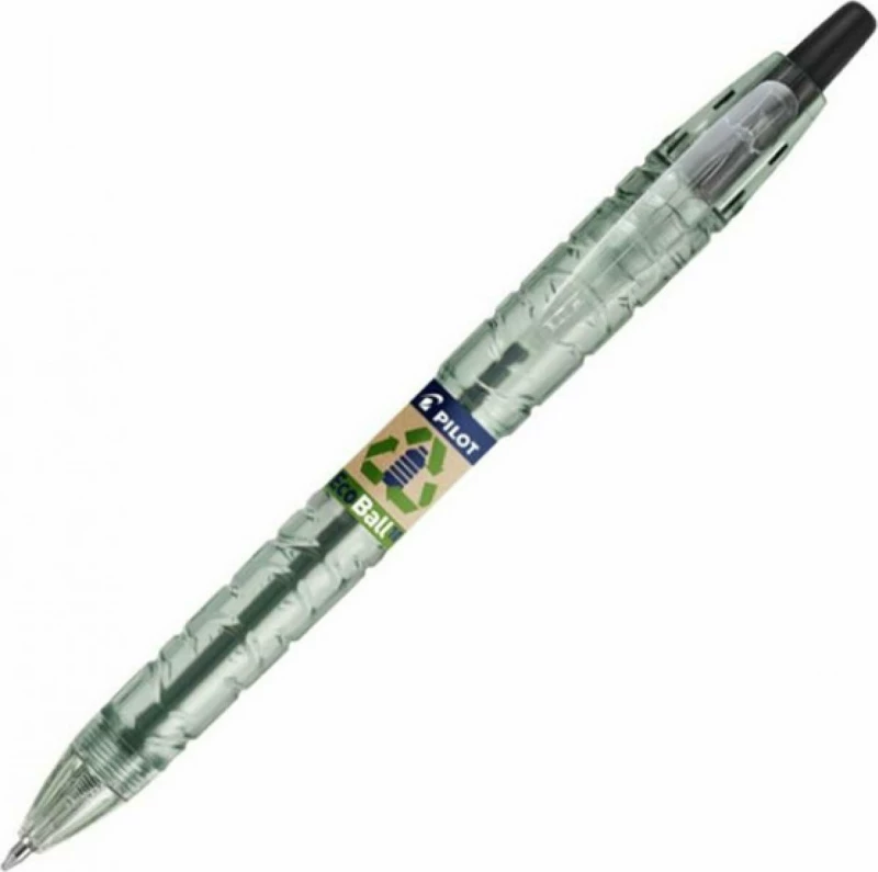 Pilot Στυλό Ballpoint 1.0mm με Μαύρο Mελάνι Ecoball B2P