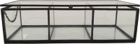 Μπιζουτιέρα 00.03.32039 25Χ11Χ7cm Black-Clear Μέταλλο,Γυαλί