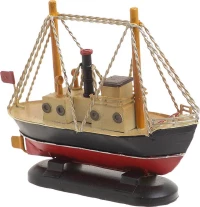 Inart Διακοσμητικό Καράβι Μεταλλικό 15.5x4.5x12cm