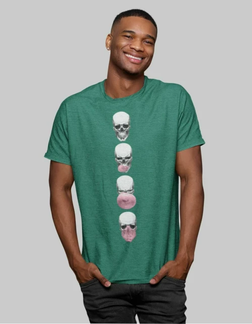 Skull Bubble T-shirt - EMERALD