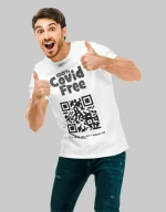 Covid Free custom t-shirt - WHITE/BLACK